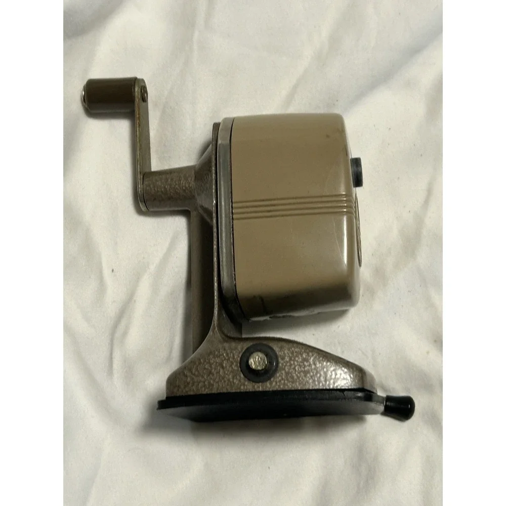 Vintage APSCO Vacu Base Pencil Sharpener Desktop Suction Base Metal Retro Office